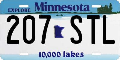 MN license plate 207STL