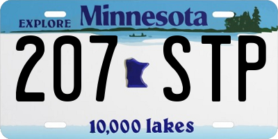 MN license plate 207STP