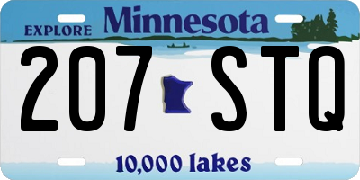MN license plate 207STQ