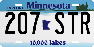 MN license plate 207STR