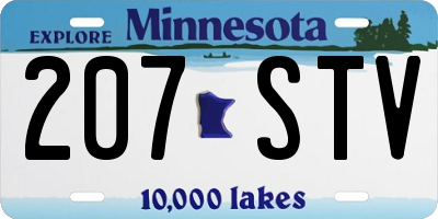 MN license plate 207STV