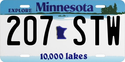 MN license plate 207STW