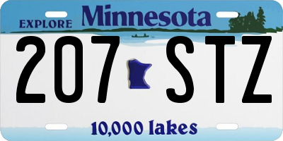 MN license plate 207STZ