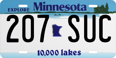 MN license plate 207SUC