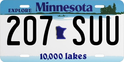 MN license plate 207SUU