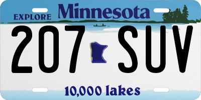 MN license plate 207SUV