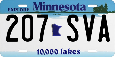 MN license plate 207SVA