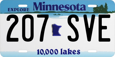 MN license plate 207SVE