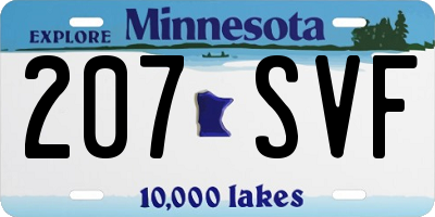MN license plate 207SVF