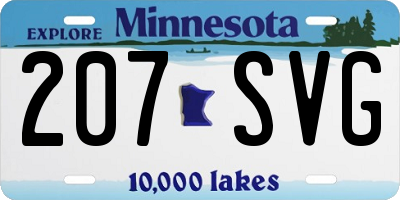 MN license plate 207SVG