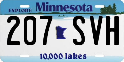 MN license plate 207SVH