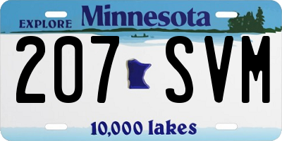 MN license plate 207SVM