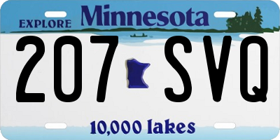 MN license plate 207SVQ