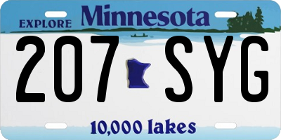 MN license plate 207SYG