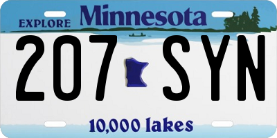 MN license plate 207SYN