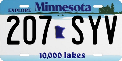 MN license plate 207SYV