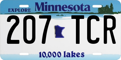 MN license plate 207TCR