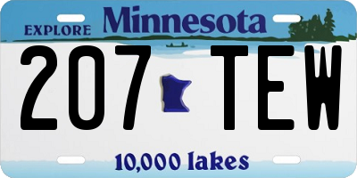 MN license plate 207TEW