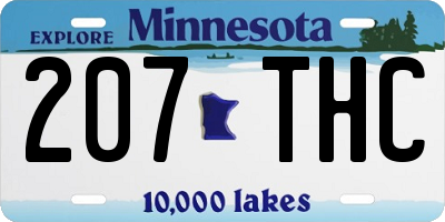 MN license plate 207THC
