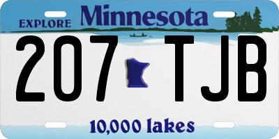 MN license plate 207TJB