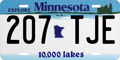 MN license plate 207TJE