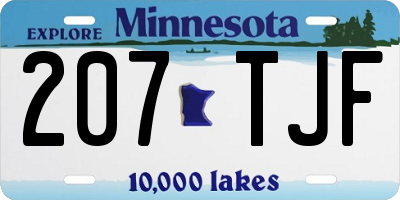 MN license plate 207TJF