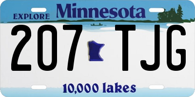 MN license plate 207TJG