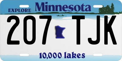MN license plate 207TJK