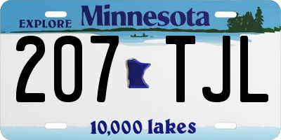 MN license plate 207TJL