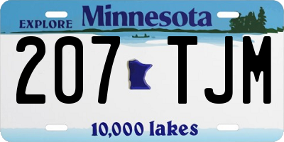 MN license plate 207TJM