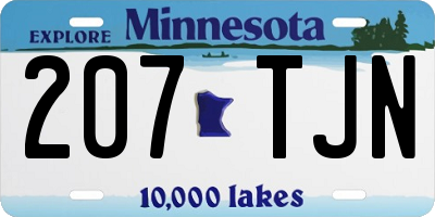 MN license plate 207TJN