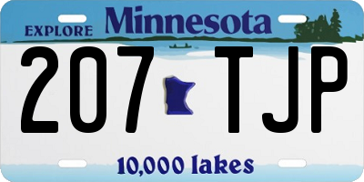MN license plate 207TJP