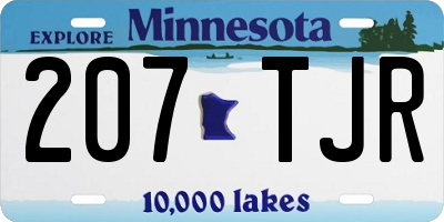 MN license plate 207TJR