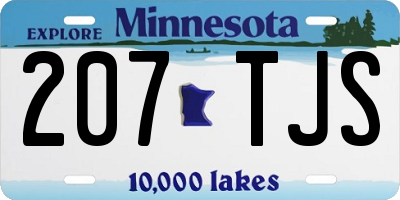 MN license plate 207TJS