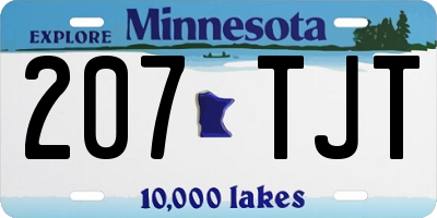 MN license plate 207TJT