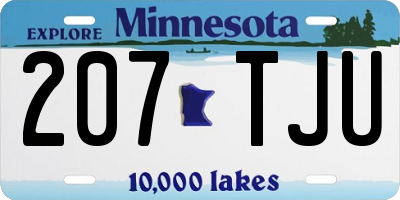 MN license plate 207TJU