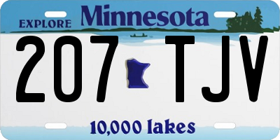 MN license plate 207TJV