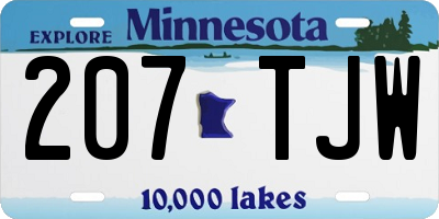 MN license plate 207TJW