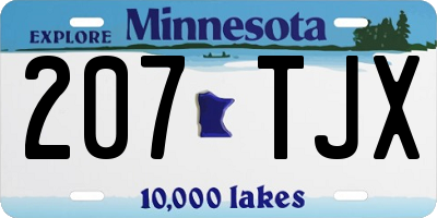 MN license plate 207TJX