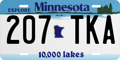 MN license plate 207TKA