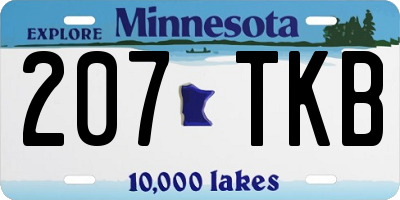 MN license plate 207TKB