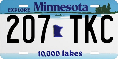 MN license plate 207TKC