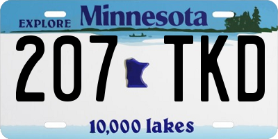 MN license plate 207TKD