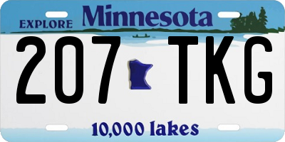 MN license plate 207TKG