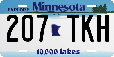 MN license plate 207TKH