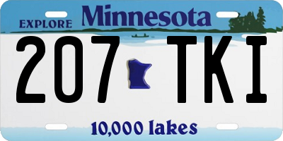 MN license plate 207TKI