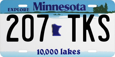 MN license plate 207TKS