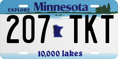 MN license plate 207TKT