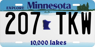 MN license plate 207TKW