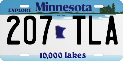 MN license plate 207TLA